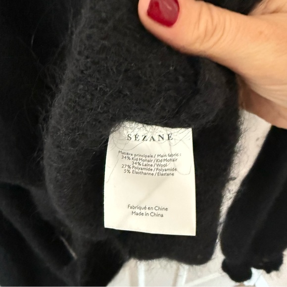 Sézane RARE Mia jumper cardigan in black medium - Picture 14 of 17
